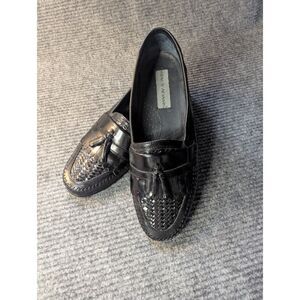 Stacy Adams Classic Leather Tassel loafer Formal Dress Shoes Black Mens 10.5M